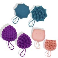 Cute Solid Color Silica Gel Hair Comb 1 Piece main image 1