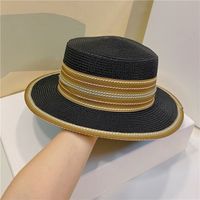 Unisex Ethnic Style Solid Color Flat Eaves Straw Hat sku image 2