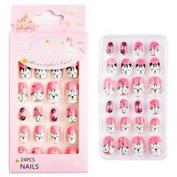 Cute Sweet Cartoon Flower Plastic Nail Patches 1 Set main image 2