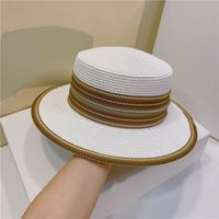 Unisex Ethnic Style Solid Color Flat Eaves Straw Hat sku image 3