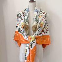 Women's Elegant Simple Style Plant Polyester Silk Scarf sku image 8