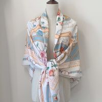 Women's Elegant Simple Style Plant Polyester Silk Scarf sku image 6