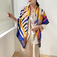 Women's Elegant Simple Style Plant Polyester Silk Scarf sku image 2