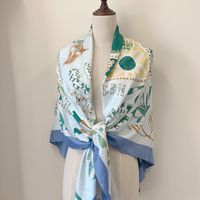 Women's Elegant Simple Style Plant Polyester Silk Scarf sku image 10