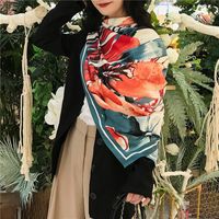 Women's Elegant Simple Style Plant Polyester Silk Scarf sku image 30