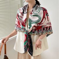 Women's Elegant Simple Style Plant Polyester Silk Scarf sku image 65