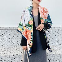 Women's Elegant Simple Style Plant Polyester Silk Scarf sku image 29