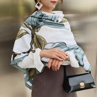 Women's Elegant Simple Style Plant Polyester Silk Scarf sku image 60