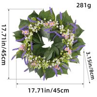 Pastoral Leaves Plastic Natural Vine Ring Artificial Flowers sku image 1