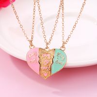Cartoon Style Heart Shape Alloy Enamel Plating Mother's Day Mother&daughter Mother&son Pendant Necklace main image 5
