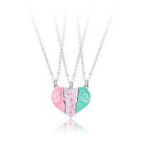 Cartoon Style Heart Shape Alloy Enamel Plating Mother's Day Mother&daughter Mother&son Pendant Necklace main image 3