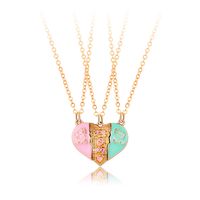 Cartoon Style Heart Shape Alloy Enamel Plating Mother's Day Mother&daughter Mother&son Pendant Necklace sku image 2