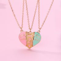 Cartoon Style Heart Shape Alloy Enamel Plating Mother's Day Mother&daughter Mother&son Pendant Necklace main image 4