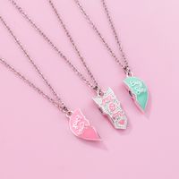 Cartoon Style Heart Shape Alloy Enamel Plating Mother's Day Mother&daughter Mother&son Pendant Necklace main image 2