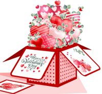 عيد الحب أسلوب بسيط شكل القلب الورق الخاص اليومي تاريخ مهرجان بطاقة sku image 1