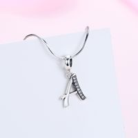 1 Piece Simple Style Letter Sterling Silver Inlay Pendant Jewelry Accessories main image 2