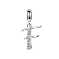 1 Piece Simple Style Letter Sterling Silver Inlay Pendant Jewelry Accessories sku image 6