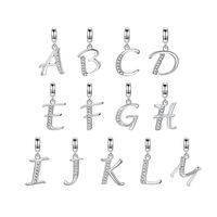 1 Piece Simple Style Letter Sterling Silver Inlay Pendant Jewelry Accessories main image 1