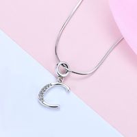 1 Piece Simple Style Letter Sterling Silver Inlay Pendant Jewelry Accessories main image 5