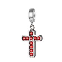 1 Piece Simple Style Cross Sterling Silver Plating Inlay Pendant Jewelry Accessories main image 1