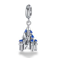 1 Piece Casual Animal Castle Snowflake Sterling Silver Inlay Pendant Jewelry Accessories sku image 2