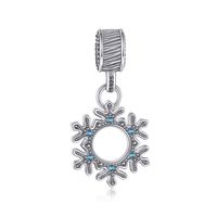 1 Piece Casual Animal Castle Snowflake Sterling Silver Inlay Pendant Jewelry Accessories sku image 4