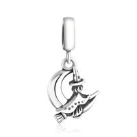 1 Piece Cute Simple Style Owl Wings Ghost Sterling Silver Enamel Inlay Pendant Jewelry Accessories sku image 1
