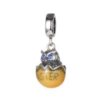1 Piece Cute Simple Style Owl Wings Ghost Sterling Silver Enamel Inlay Pendant Jewelry Accessories sku image 14