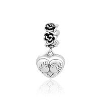 1 Piece Sweet Letter Heart Shape Sterling Silver Inlay Pendant Jewelry Accessories sku image 23
