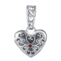 1 Piece Sweet Letter Heart Shape Sterling Silver Inlay Pendant Jewelry Accessories sku image 10
