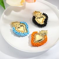1 Piece Simple Style Heart Shape Zinc Alloy Plating Inlay Pendant Jewelry Accessories main image 4