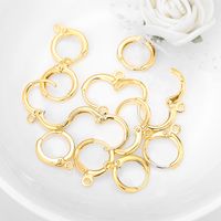 1 Pair Simple Style Solid Color Copper Plating Earrings Accessories Jewelry Accessories main image 1
