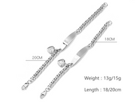 Casual Simple Style Heart Shape 304 Stainless Steel Bracelets In Bulk main image 2