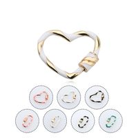 1 Piece Copper Oval Heart Shape Jewelry Buckle Simple Style main image 6