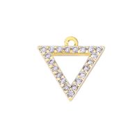 1 Piece Simple Style Triangle Metal Plating Inlay Pendant Jewelry Accessories main image 6