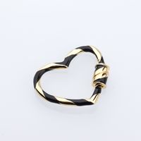 1 Piece Copper Oval Heart Shape Jewelry Buckle Simple Style sku image 3