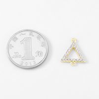 1 Piece Simple Style Triangle Metal Plating Inlay Pendant Jewelry Accessories main image 5