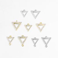 1 Piece Simple Style Triangle Metal Plating Inlay Pendant Jewelry Accessories main image 4