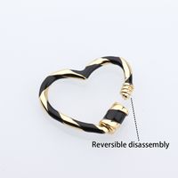 1 Piece Copper Oval Heart Shape Jewelry Buckle Simple Style main image 3