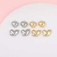 1 Piece Simple Style Heart Shape Alloy Plating Inlay Pendant Jewelry Accessories main image 5
