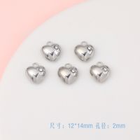 1 Piece Simple Style Heart Shape Alloy Plating Inlay Pendant Jewelry Accessories sku image 1