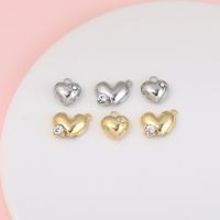 1 Piece Simple Style Heart Shape Alloy Plating Inlay Pendant Jewelry Accessories main image 4