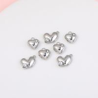 1 Piece Simple Style Heart Shape Alloy Plating Inlay Pendant Jewelry Accessories main image 3