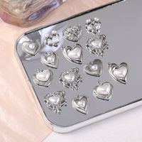 1 Piece Sweet Heart Shape Alloy Plating Inlay Pendant Jewelry Accessories main image 3