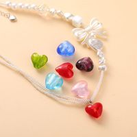 10 PCS/Package Glass Heart Shape Beads main image 4