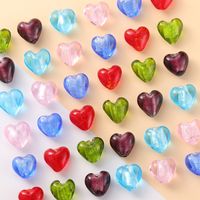 10 PCS/Package Glass Heart Shape Beads main image 1