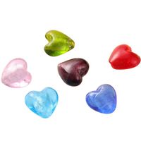 10 PCS/Package Glass Heart Shape Beads main image 2