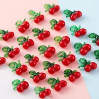 10 Pcs/package Sweet Cherry Glass Pendant Jewelry Accessories main image 1