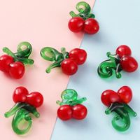 10 Pcs/package Sweet Cherry Glass Pendant Jewelry Accessories main image 4