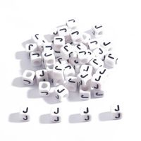 100 Pieces Simple Style Letter Arylic Beads Jewelry Accessories sku image 10